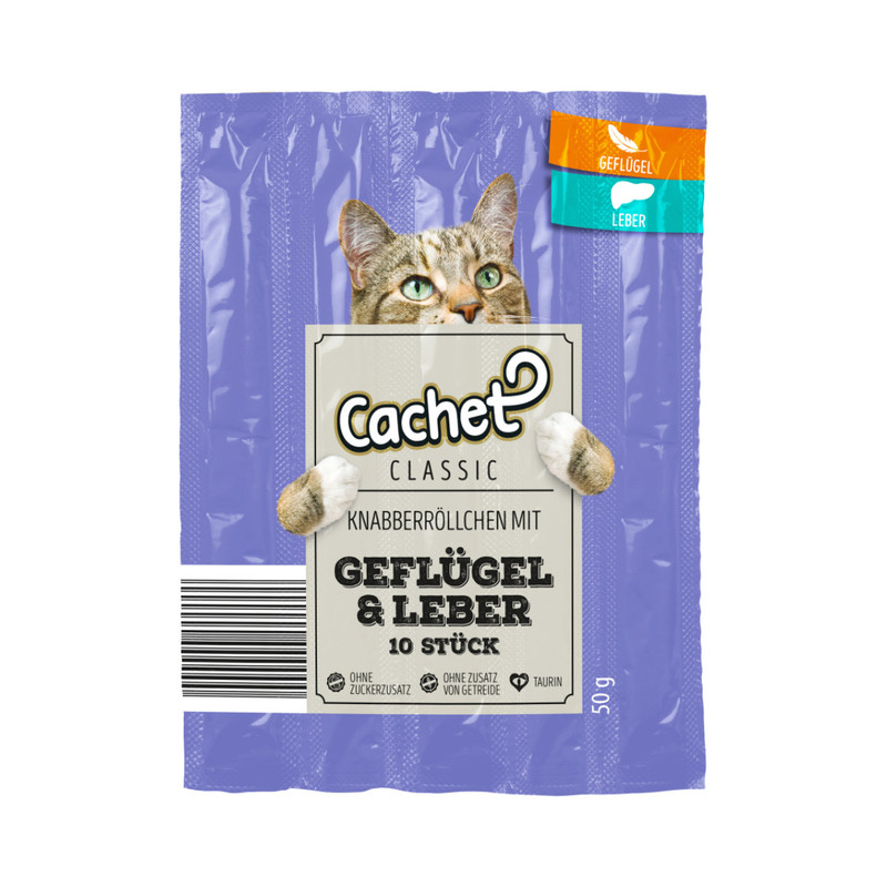اسنک تشویقی گربه کچت مدل New Geflugel And Leber بسته 5 عددی