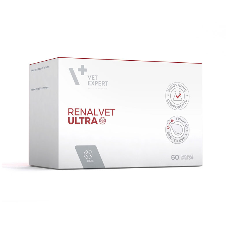 مکمل تخصصی کلیه گربه وت اکسپرت مدل Renalvet Ultra بسته 60 عددی