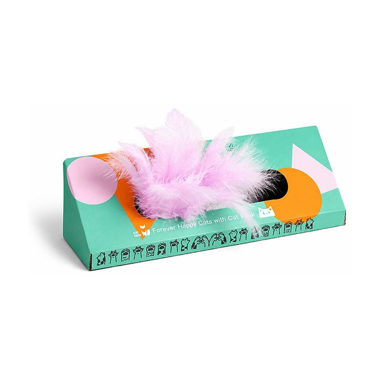 جعبه بازی گربه کت پک مدل Cardboard Cat Play Box پردار بسته 2 عددی