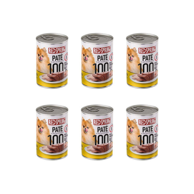 کنسرو غذای سگ بالغ رداسپرینگ مدل Dog Chicken Pate طعم مرغ خالص وزن 400 گرم بسته 6 عددی