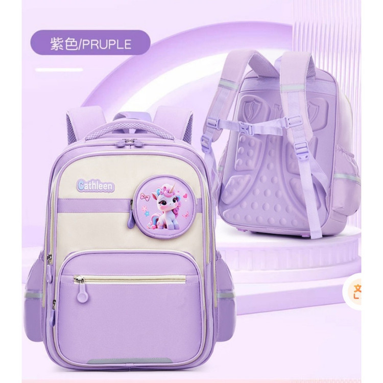 کوله پشتی مدرسه مدل فانتزی جیب گرد یونیکورن کد A6769