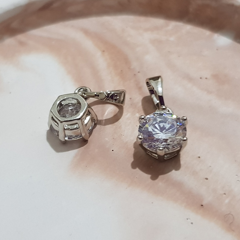 آویز گردنبند زنانه ژوپینگ مدل تک نگین 427