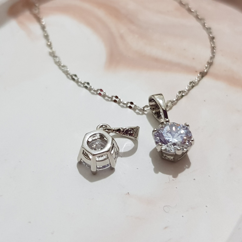 آویز گردنبند زنانه ژوپینگ مدل تک نگین 427