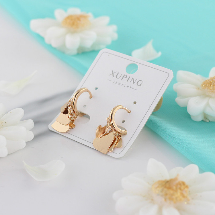 گوشواره زنانه ژوپینگ مدل قلب کد U103
