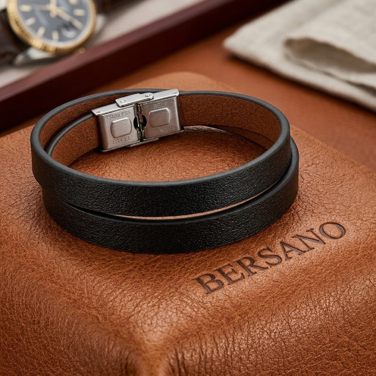 دستبند چرم مدل آرتور کد BR-804