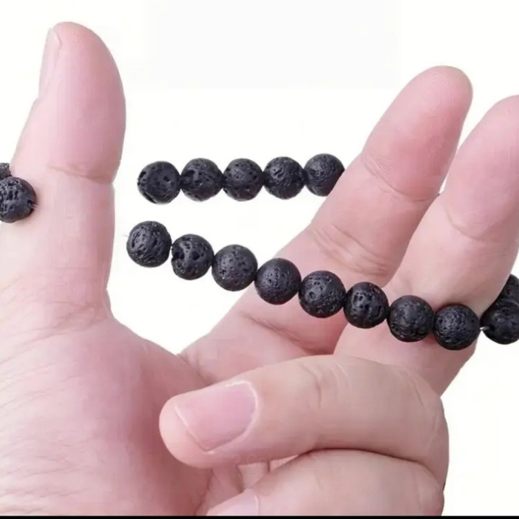 دستبند مردانه مدل آذرین سنگ طبیعی کد 4439