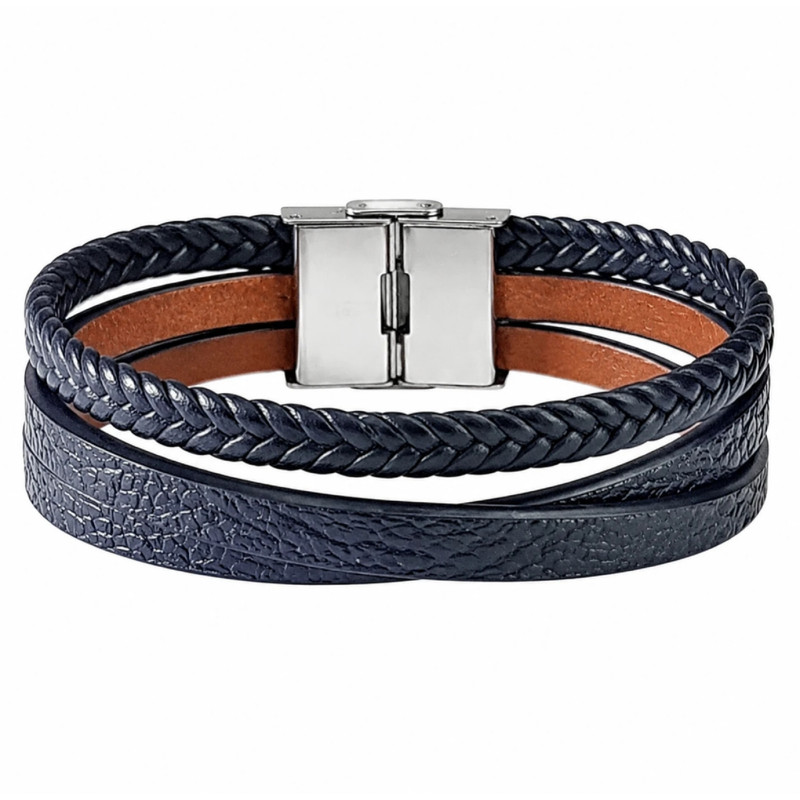 دستبند مردانه مدل ولارین چرم طبیعی کد 5997
