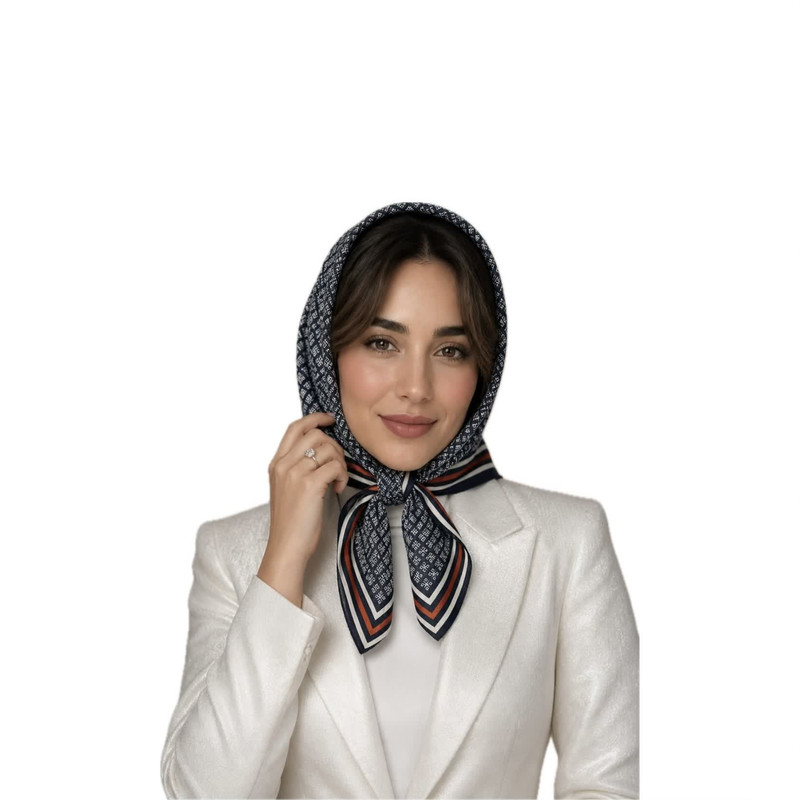 مینی اسکارف نخ زنانه مدل E200 با طول و عرض 84*84 سانتی متر
