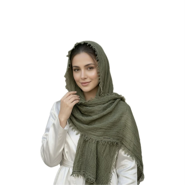 شال زنانه مدل کنفی دور ریش کد E2