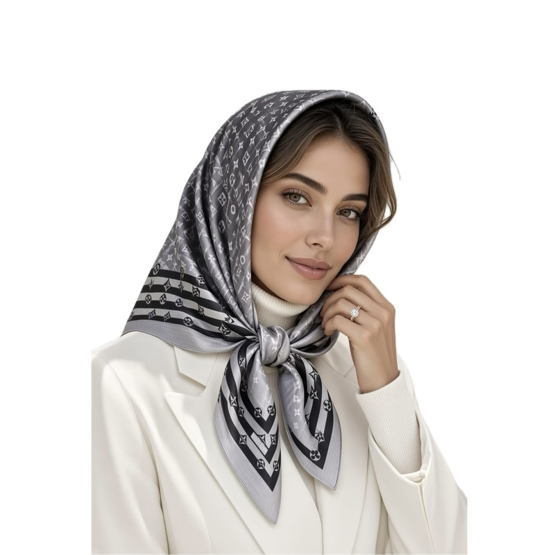 مینی اسکارف نخ زنانه مدل E007 با طول و عرض 81*84 سانتیمتر