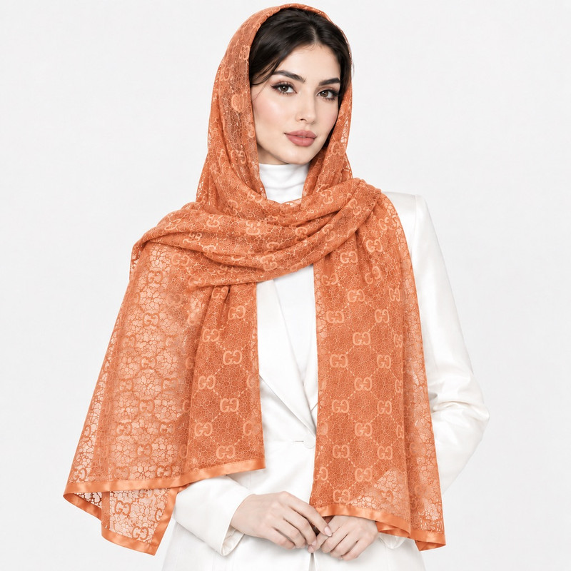 شال تور زنانه مدل دورگان E20 با طول و عرض 70*200 سانتیمتر