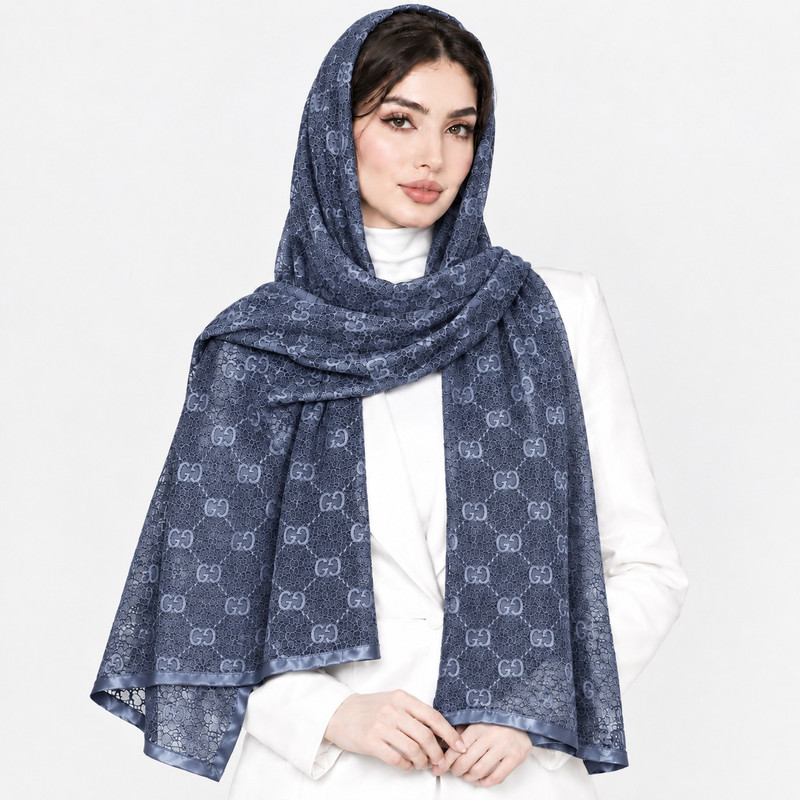 شال تور زنانه مدل دورگان E20 با طول و عرض 70*200 سانتیمتر