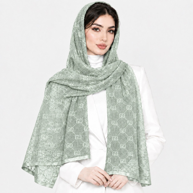 شال تور زنانه مدل دورگان E20 با طول و عرض 70*200 سانتیمتر