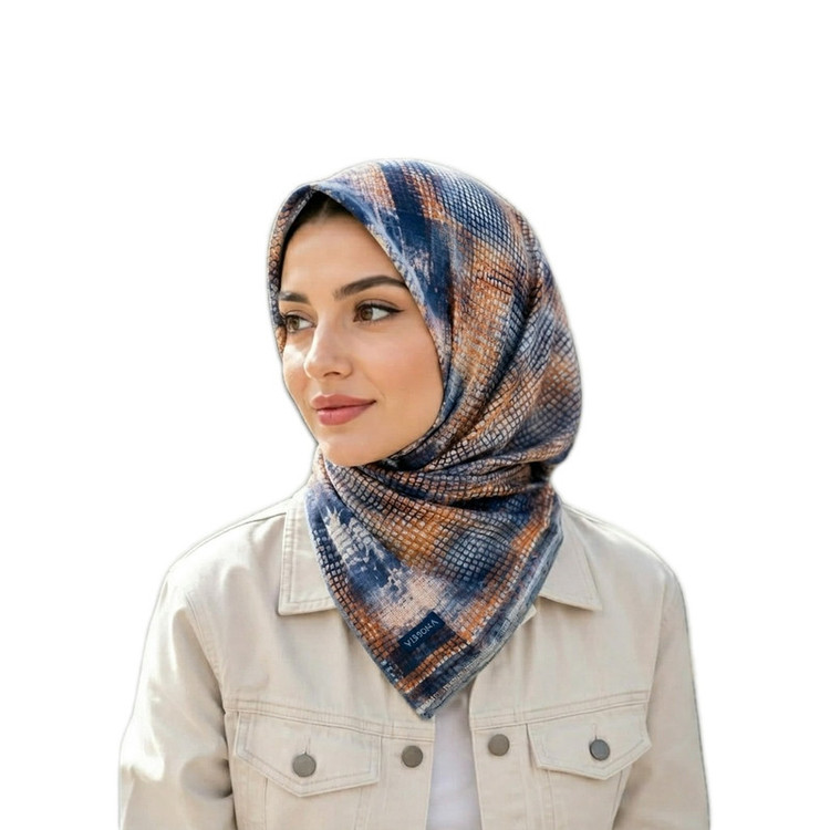 مینی اسکارف نخ زنانه مدل E009 با طول و عرض 70*70 سانتیمتر