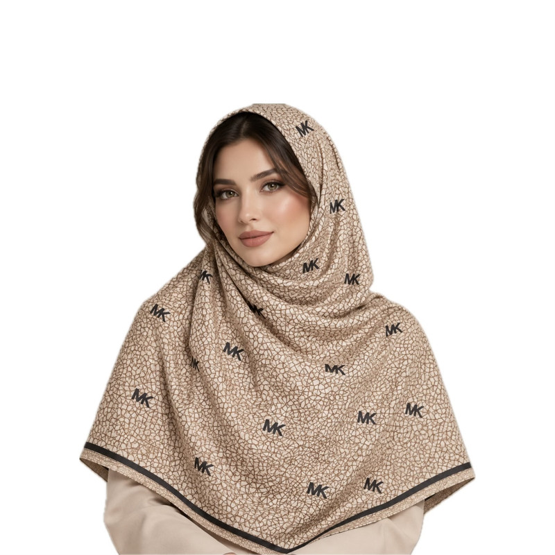 روسری زنانه نخی طرح حروف مدل E400