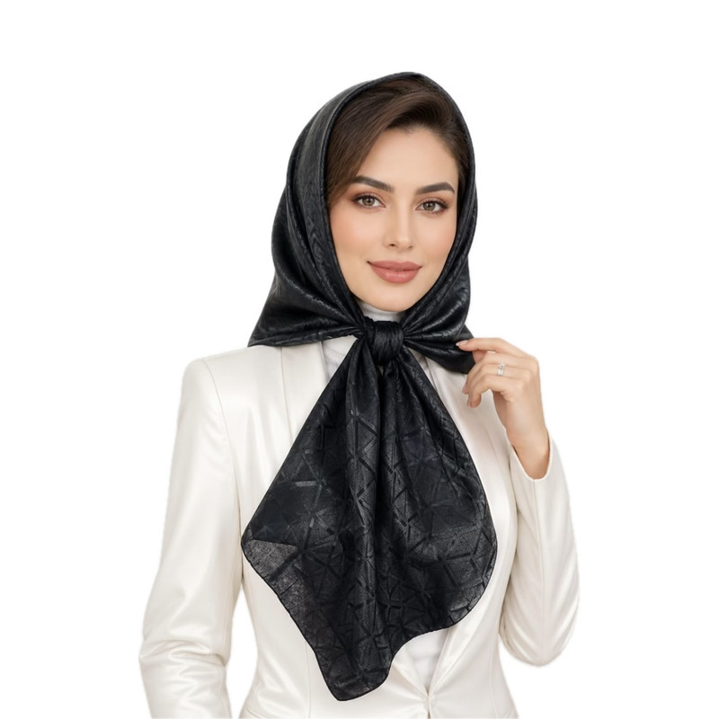 روسری زنانه مدل E300 با طول و عرض 100*100 سانتی‌متر