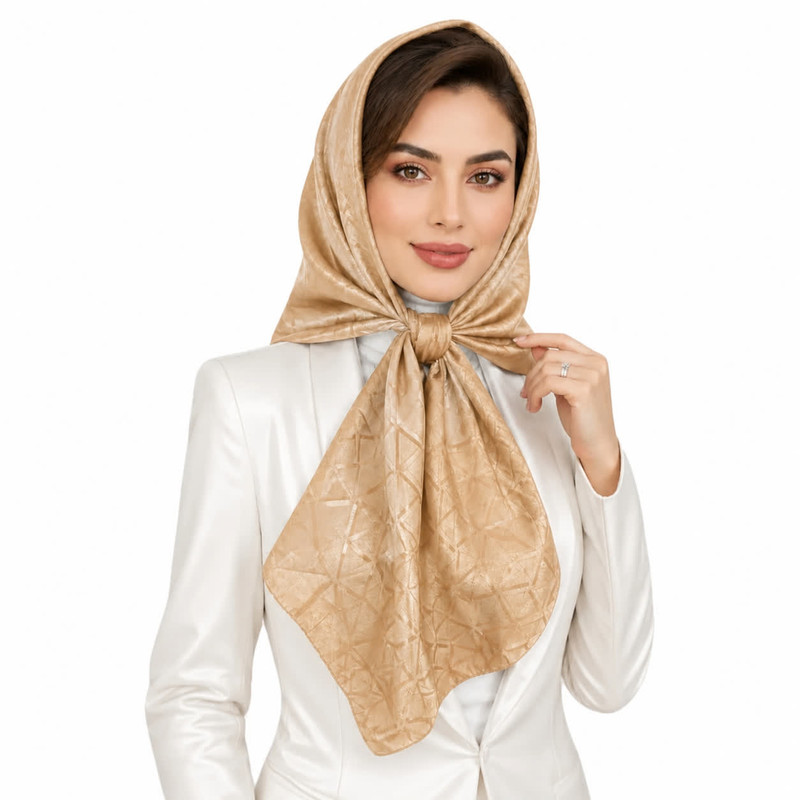 روسری زنانه مدل E300 با طول و عرض 100*100 سانتیمتر