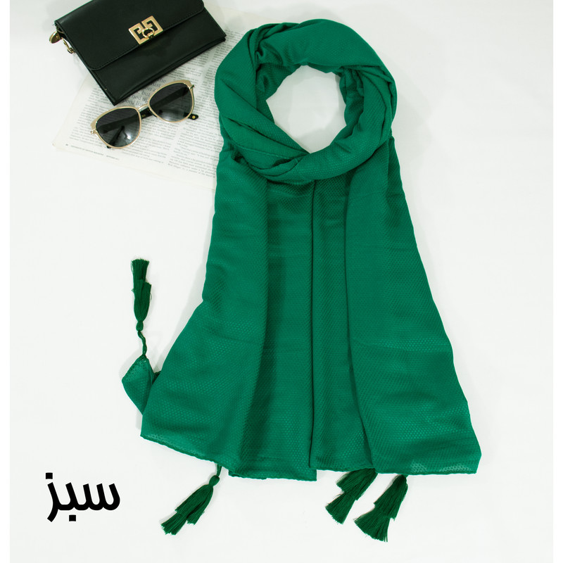 شال زنانه مدل ساده تابستانی منگوله دار خنک کد den-2260