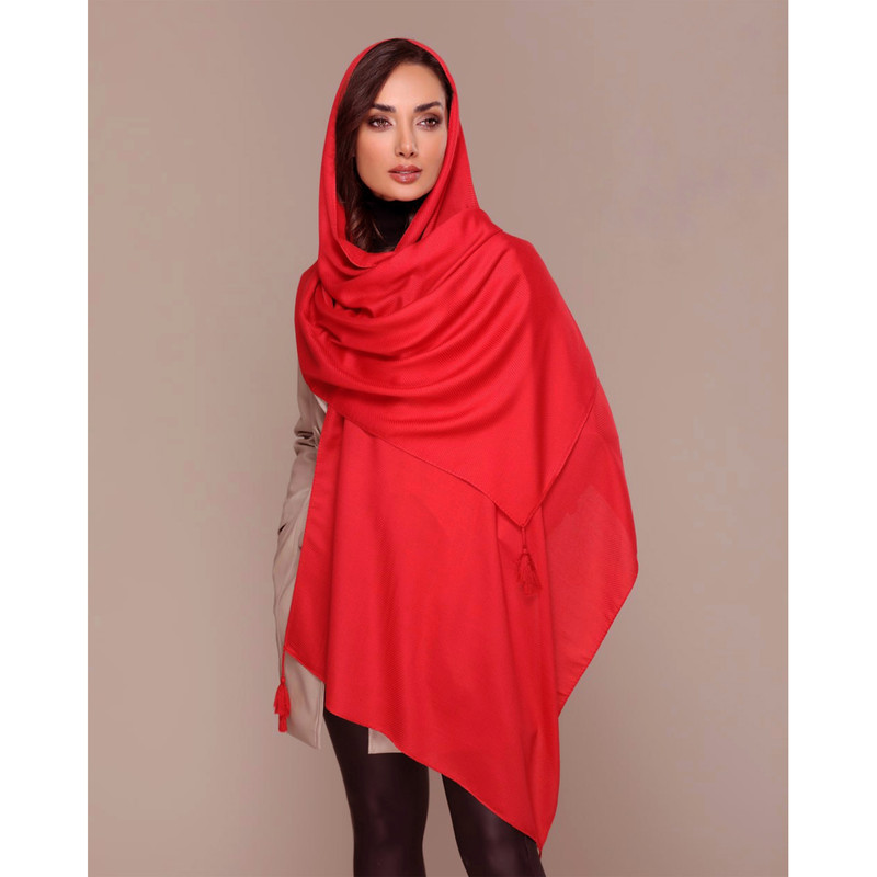 شال زنانه مدل ساده تابستانی منگوله دار خنک کد den-2260