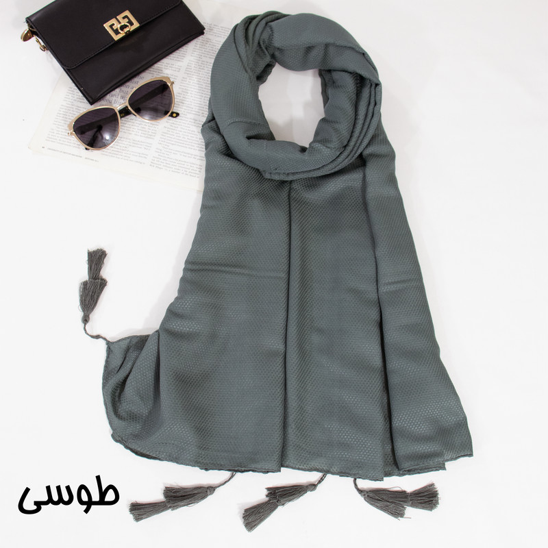 شال زنانه مدل ساده تابستانی منگوله دار خنک کد den-2260