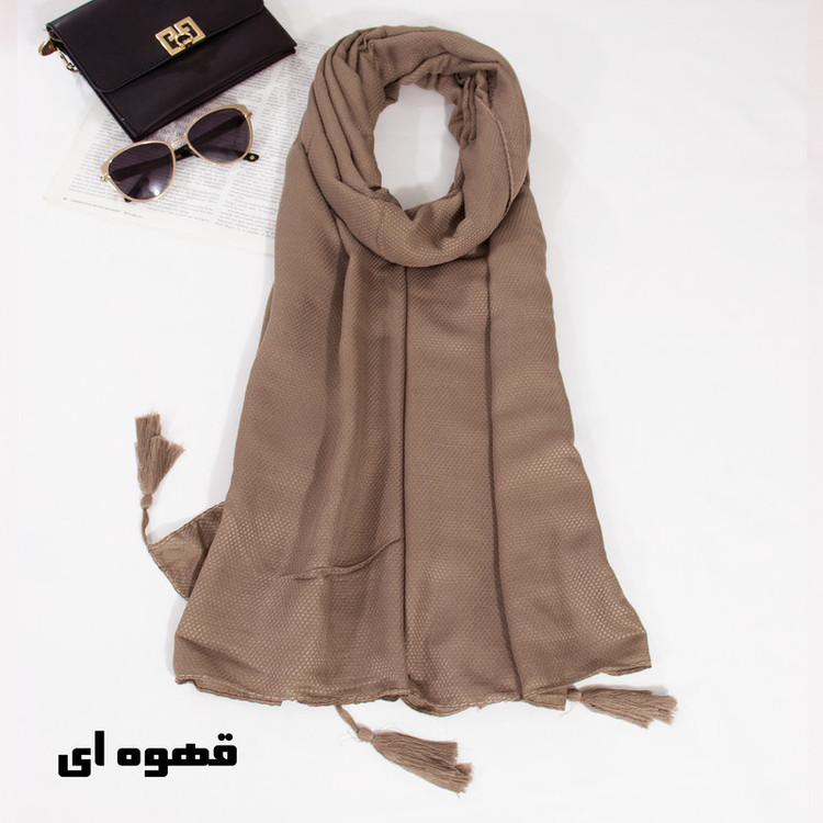 شال زنانه مدل ساده تابستانی منگوله دار خنک کد den-2260