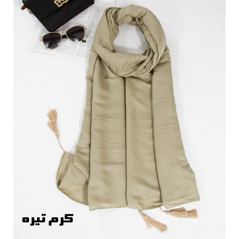 شال زنانه مدل ساده تابستانی منگوله دار خنک کد den-2260