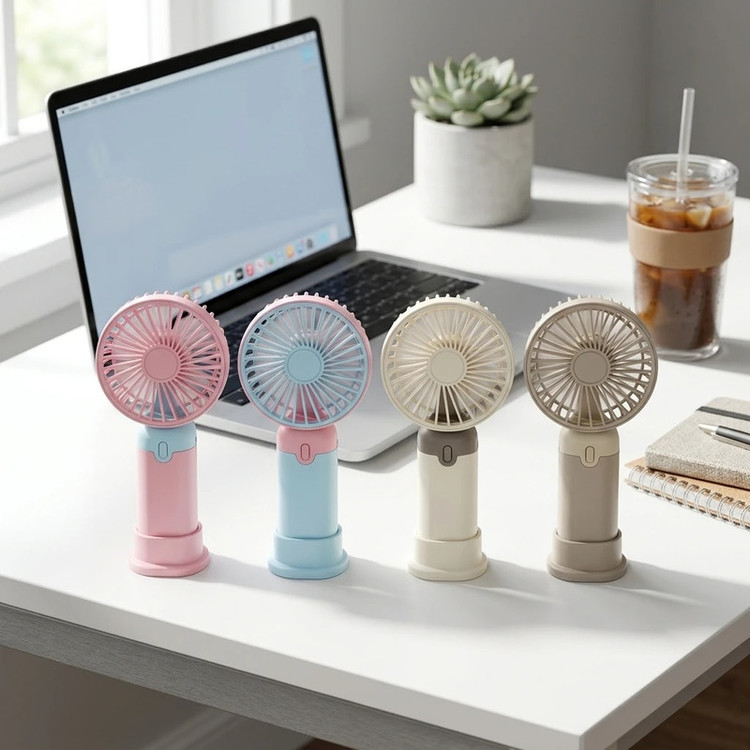پنکه شارژی مدل Rechargeable Handheld Mini Fan ظرفیت 300 میلی آمپر ساعت