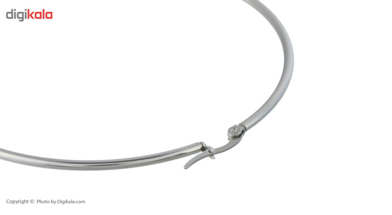 گوشواره حلقه ای استیل مارنا گالری مدل NB3 Silver