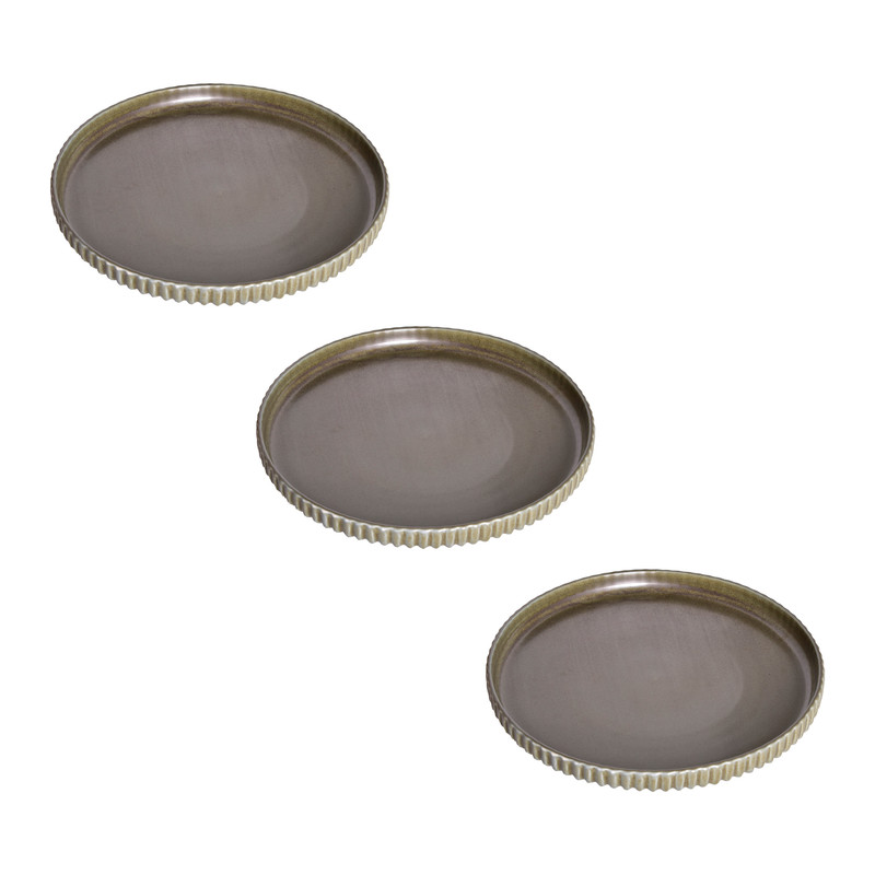 بشقاب غذاخوری بی.وی.کی طرح OLIVE کد 455221 مجموعه 3 عددی