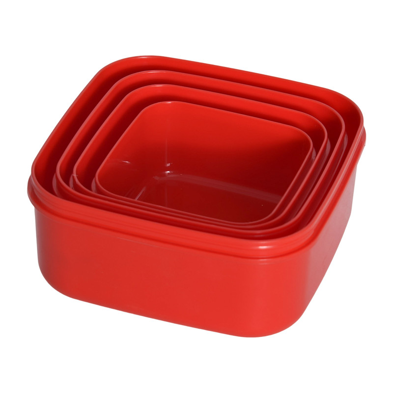 ظرف نگهدارنده با بدنه پلاستیکی لیمون کد 2357 مناسب برای قراردادن در یخچال ، فریزر، مایکروویو مجموعه 4 عددی