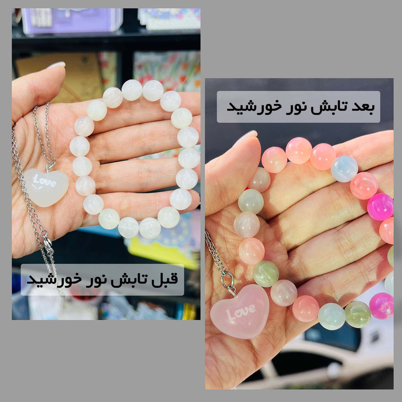 ست هدیه زنانه مدل قلب نور خورشیدی و باکس رز جاودان
