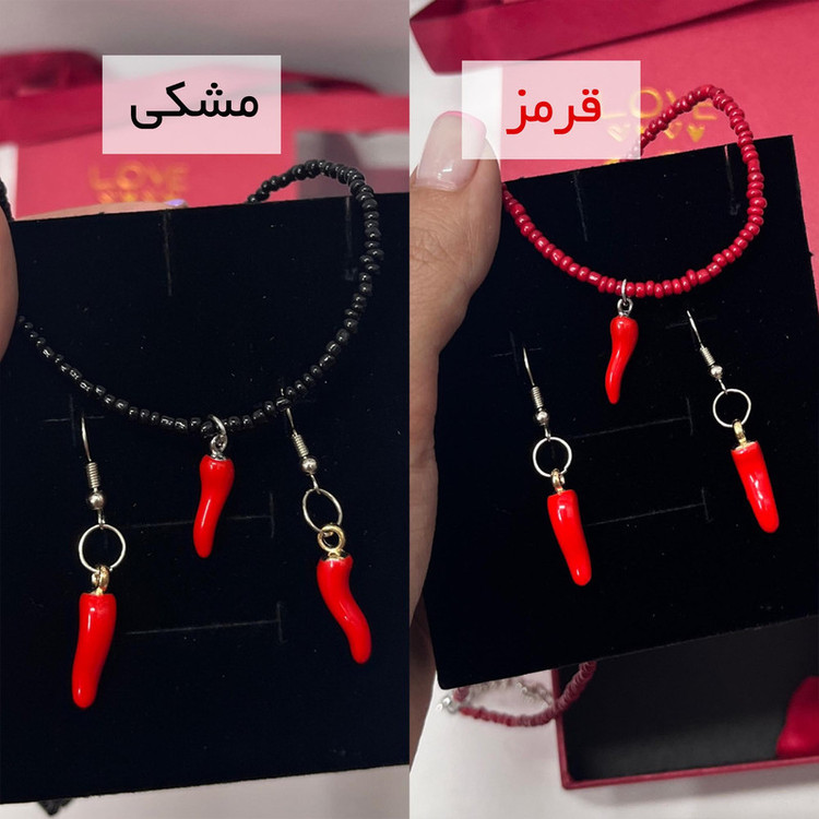 ست هدیه زنانه مدل فلفل همراه باکس گل معطر و بگ همراه