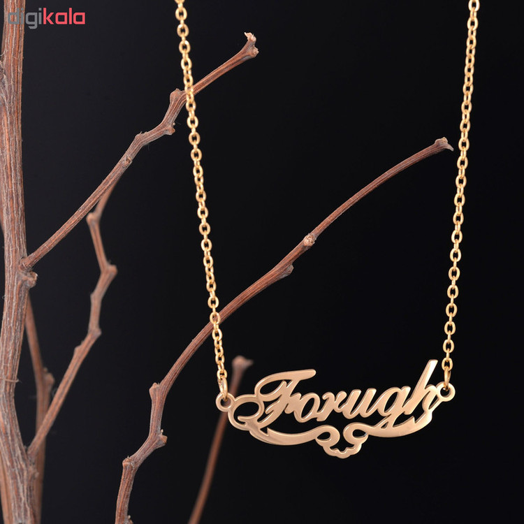 گردنبند زنانه طرح فروغ کد GA1149
