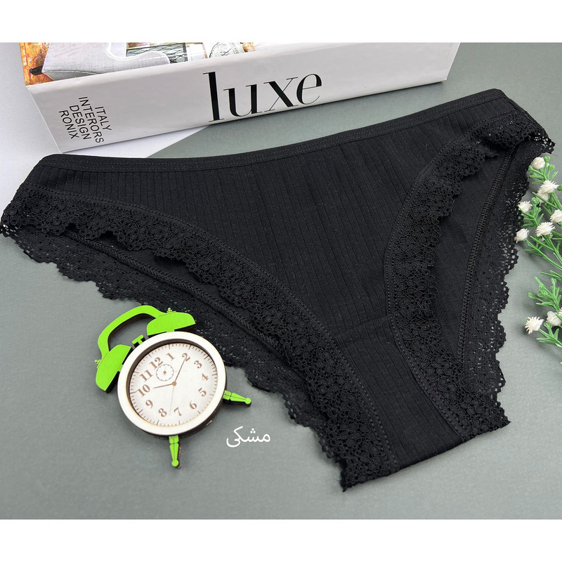 شورت اسلیپ نخی زنانه میسپل مدل لبه تور کبریتی کد SH-022