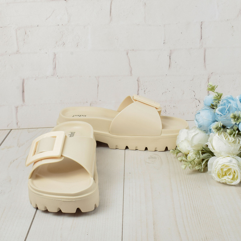 دمپایی زنانه پاپا مدل لژ دار سگکی CR.4305