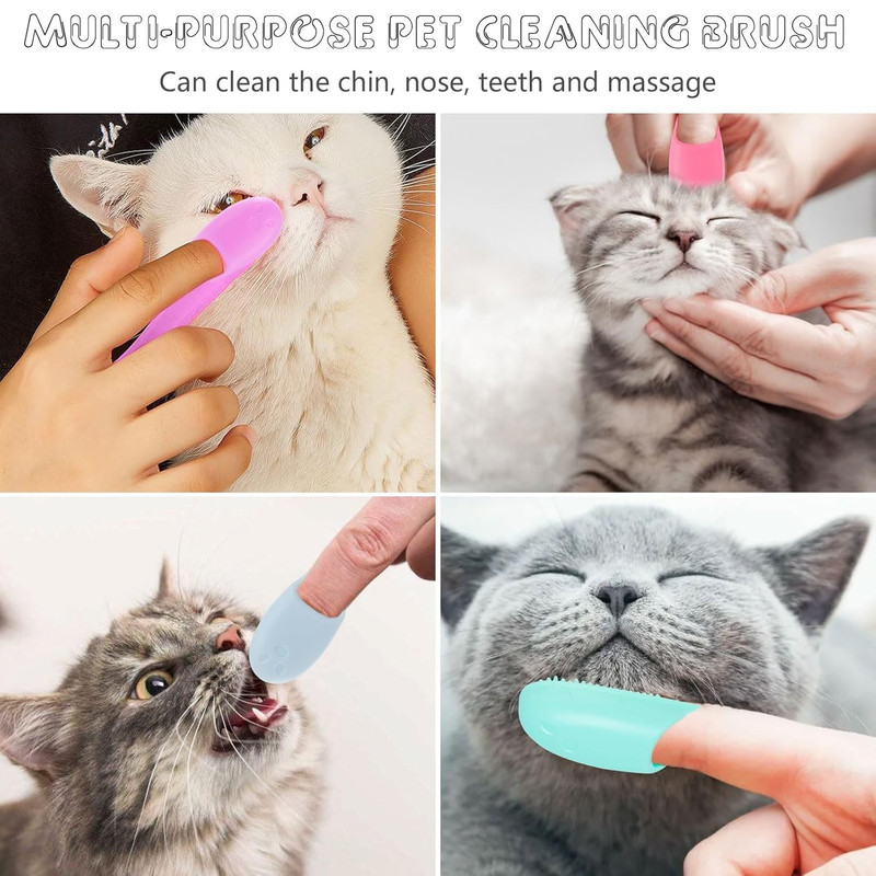 مسواک انگشتی سگ و گربه مدل Soft Brush سیلیکونی