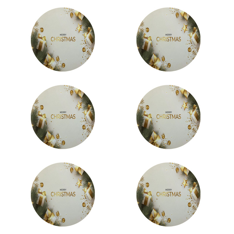 زیر لیوانی طرح کریسمس کد 8386 بسته 6 عددی