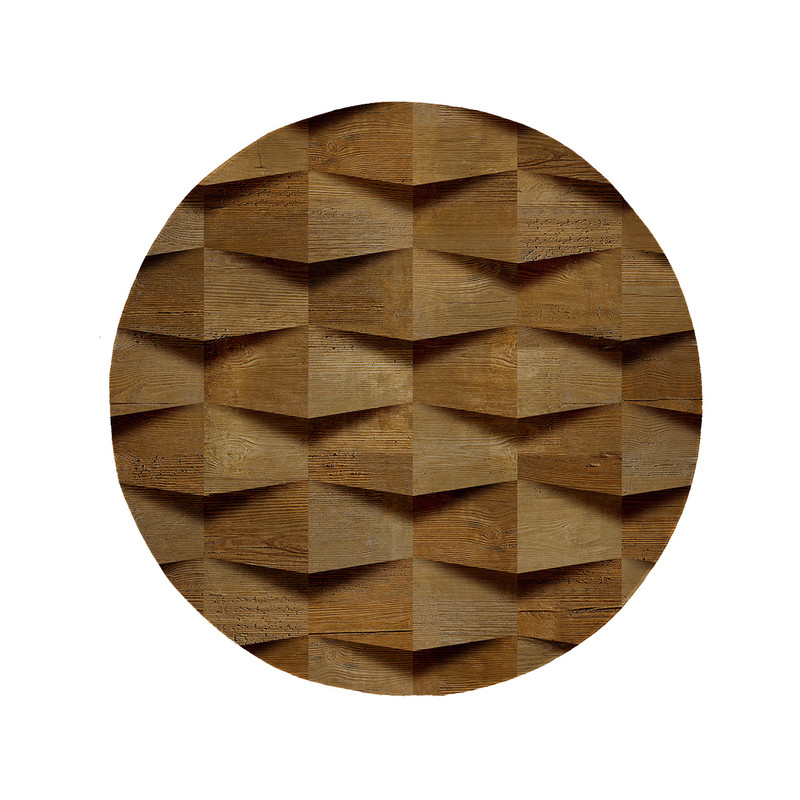 پادری مدل دایره طرح چوب کد 5939 سایز 90 × 90 سانتی متر
