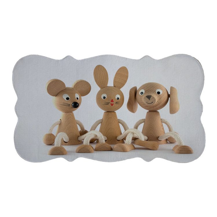 پادری مدل دالبر طرح عروسک چوبی کد 6062 سایز 110×60 سانتی متر