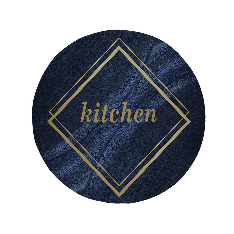 پادری مدل دایره طرح Kitchenکد 8407 سایز 90 × 90 سانتی متر