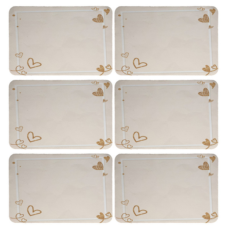 زیربشقابی طرح قلب کد 8767 بسته 6 عددی