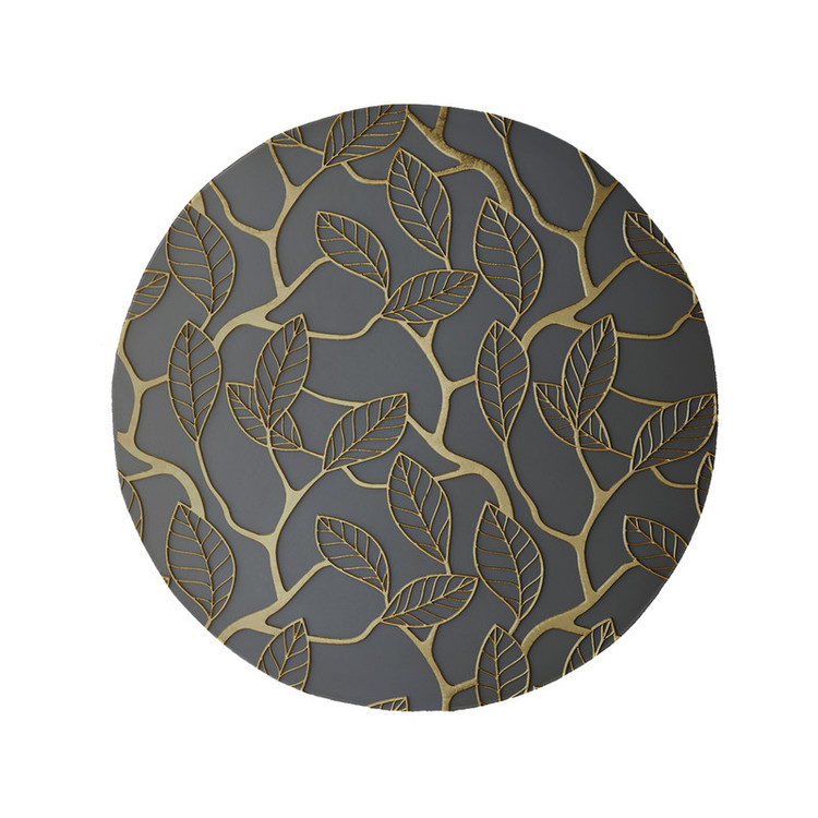 پادری مدل دایره طرح گلبرگ طلائی کد 5933 سایز 90 × 90 سانتی متر