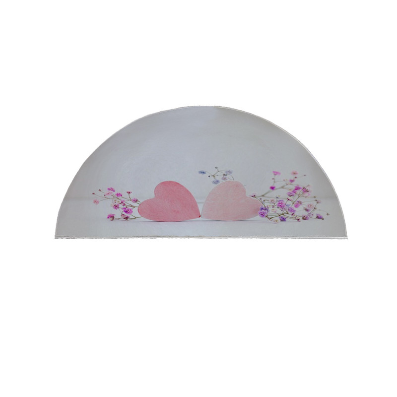 پادری مدل نیم دایره طرح قلب کد 8189 سایز 90×45 سانتی متر