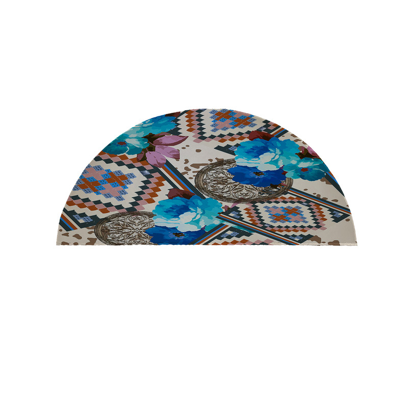پادری مدل نیم دایره طرح گل کد 5108 سایز 90×45 سانتی متر