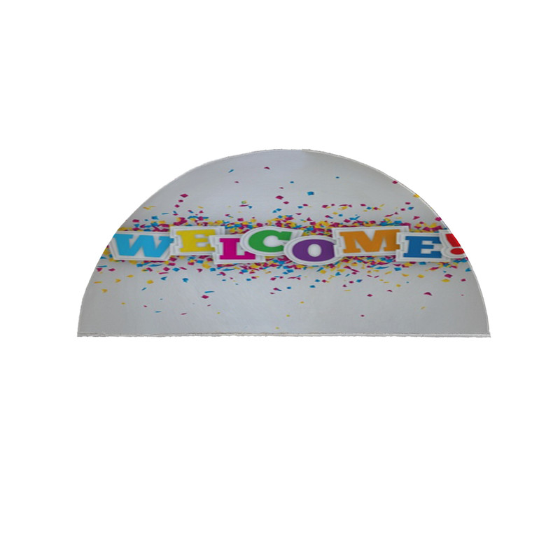 پادری مدل نیم دایره طرح Welcome کد 8256 سایز 90 × 45 سانتی متر