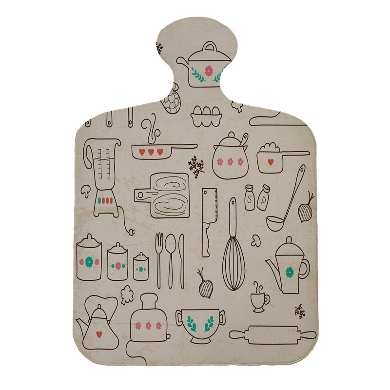 پادری مدل تخته گوشت طرح kitchen کد 8086 سایز 110×80 سانتی متر