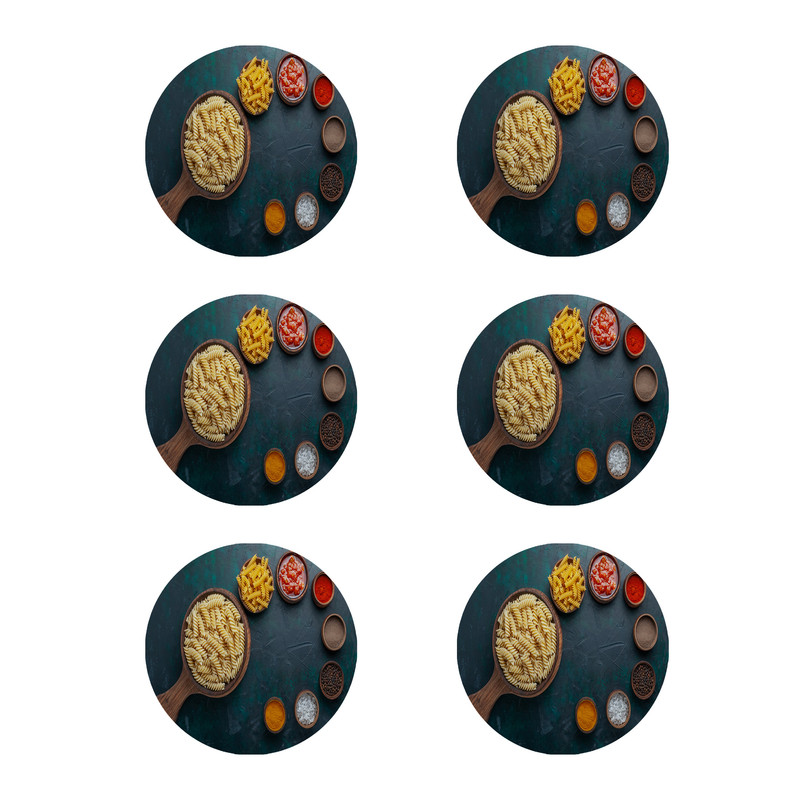 زیر لیوانی طرح آشپزخانه کد 8459 بسته 6 عددی