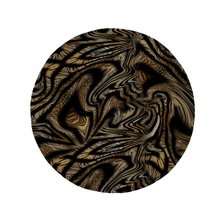پادری مدل دایره طرح پلنگی کد 5330 سایز 90 × 90 سانتی متر