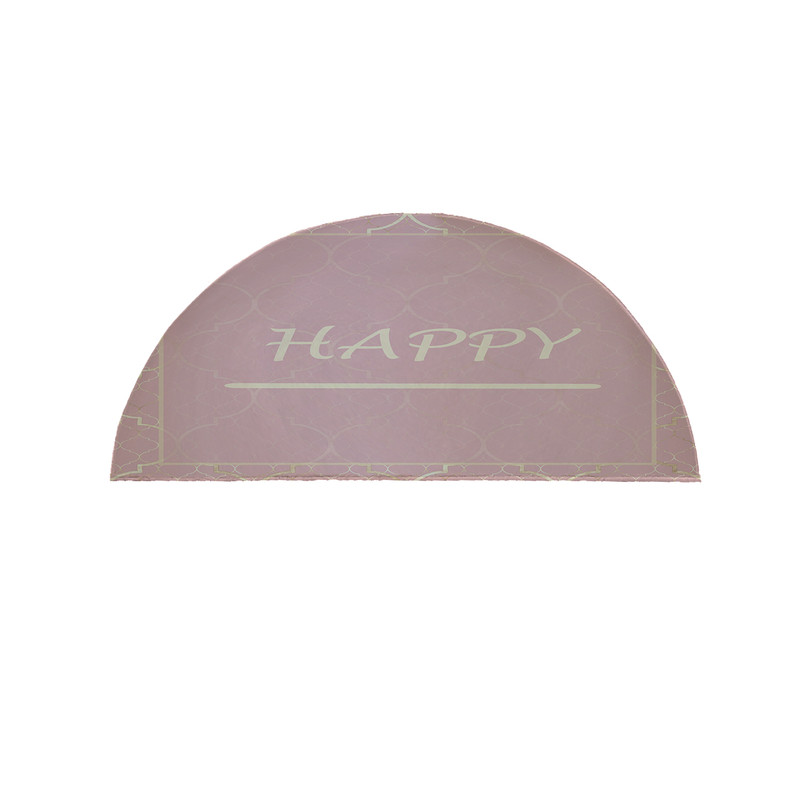 پادری مدل نیم دایره طرح Happy کد 8690 سایز 90×45 سانتی متر