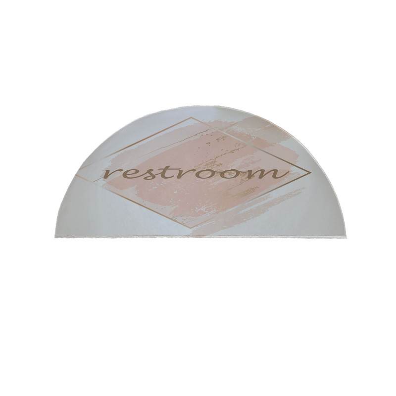 پادری مدل نیم دایره طرح Restroom کد 8701 سایز 90×45 سانتی متر
